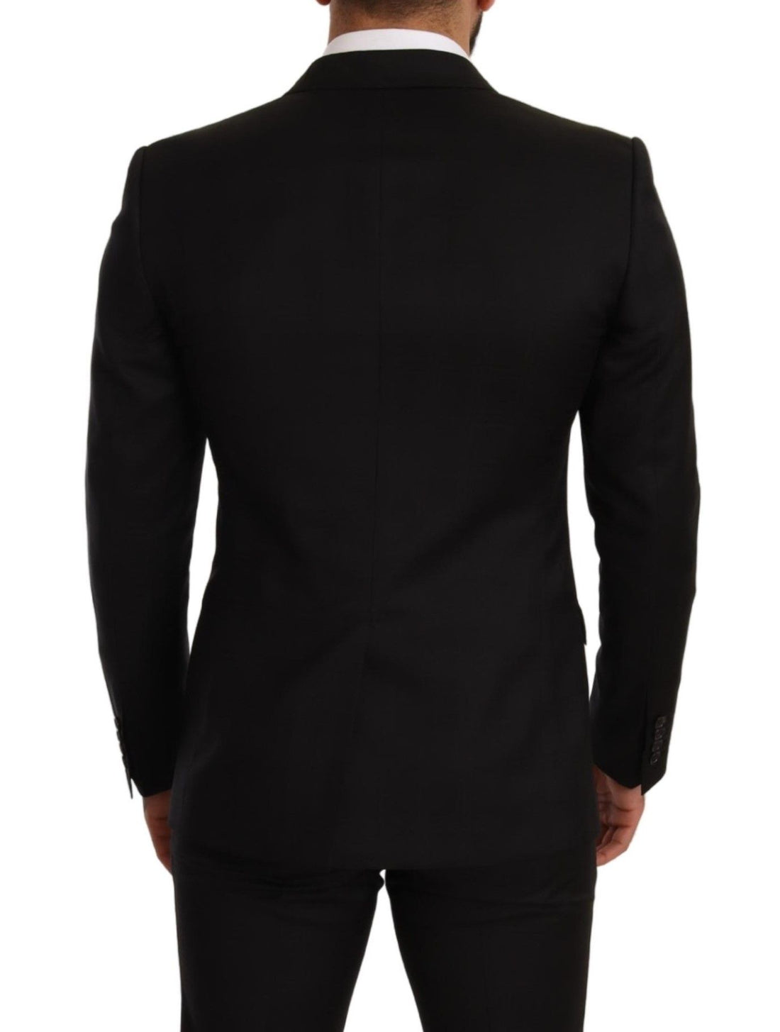 Dolce &amp;amp; Gabbana Svartrutig MARTINI SLIM FIT 2-delad kostym