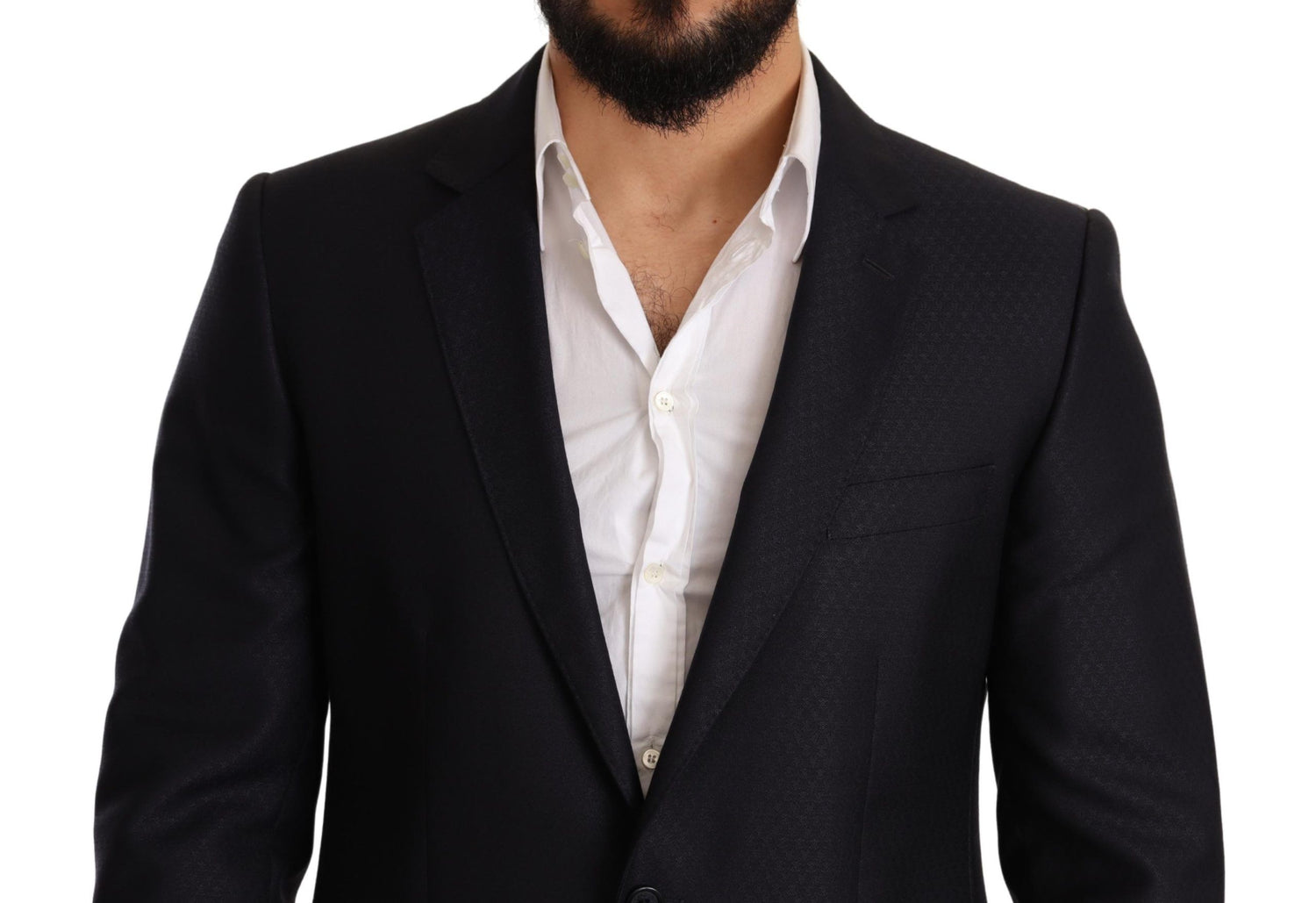 Dolce &amp;amp; Gabbana Blå Mönstrad MARTINI SLIM FIT 2-delad Kostym
