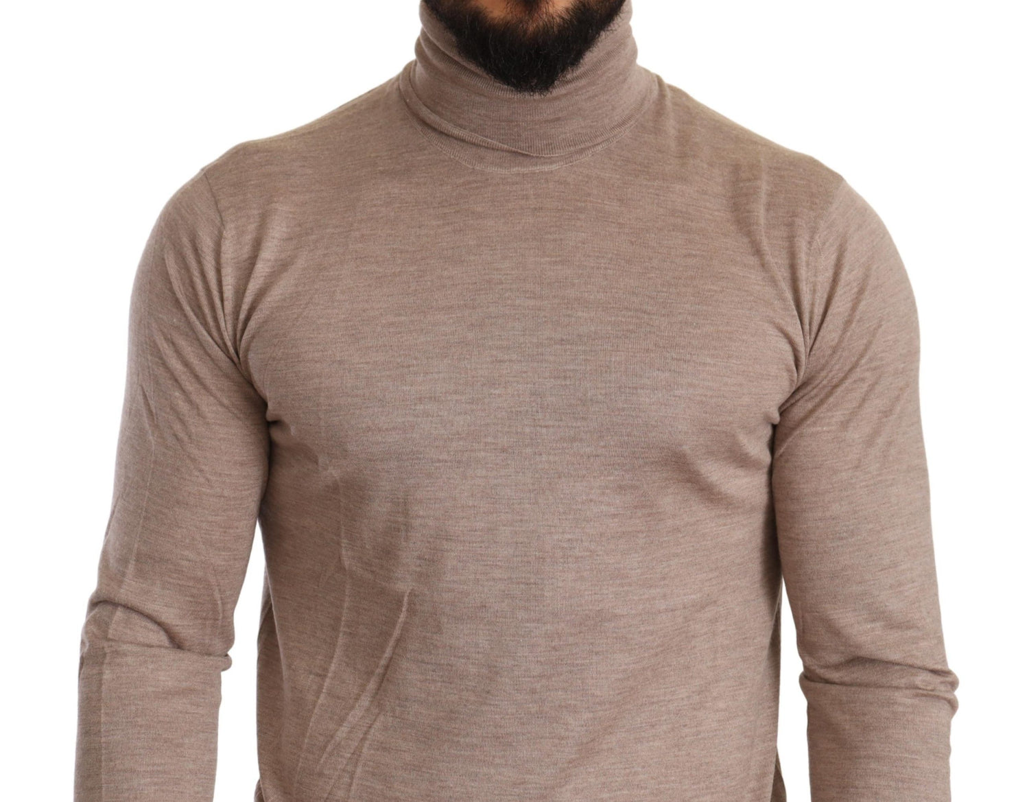 Dolce &amp; Gabbana Beige Cashmere Turtleneck Pullover Sweater