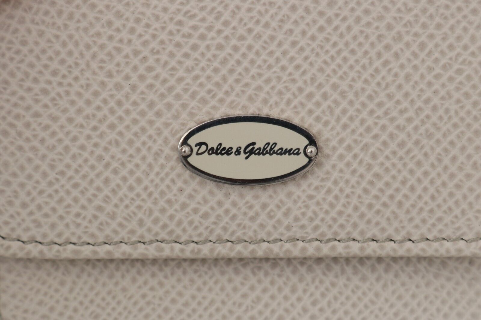 Dolce &amp;amp; Gabbana Vit Dauphine Läderväska med Plånbok och Kondomfodral
