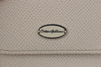 Dolce &amp;amp; Gabbana Vit Dauphine Läderväska med Plånbok och Kondomfodral