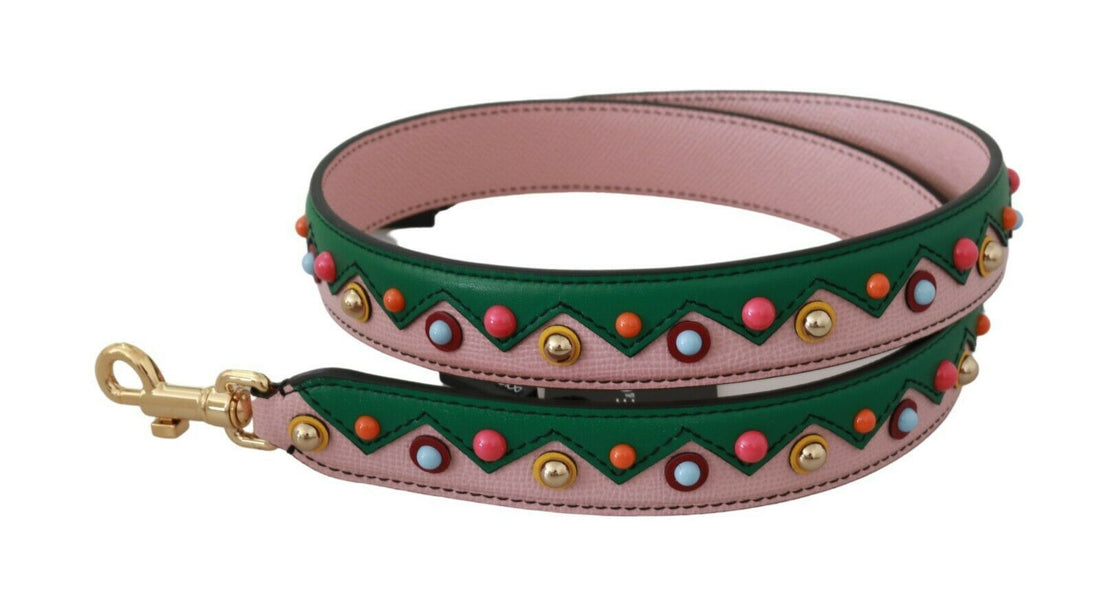 Dolce &amp; Gabbana Shoulder Strap Leather Pink Handbag Accessory