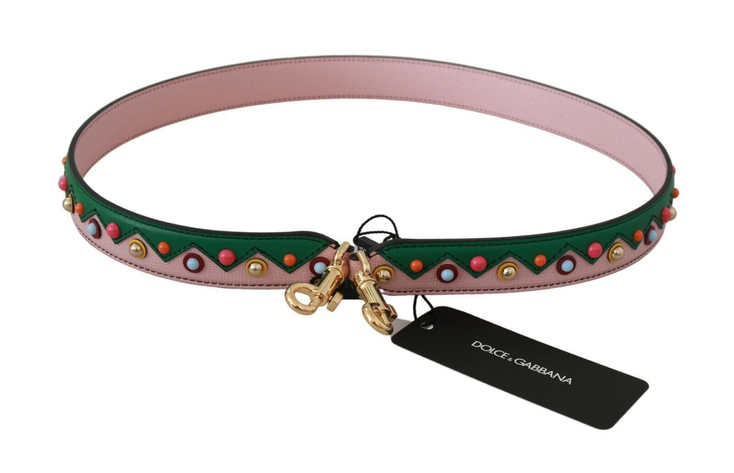 Dolce &amp;amp; Gabbana Axelrem Läder Rosa Handväska Accessoar