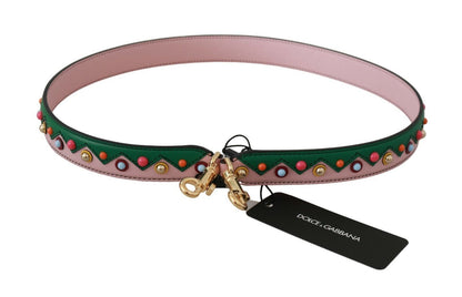 Dolce &amp;amp; Gabbana Axelrem Läder Rosa Handväska Accessoar