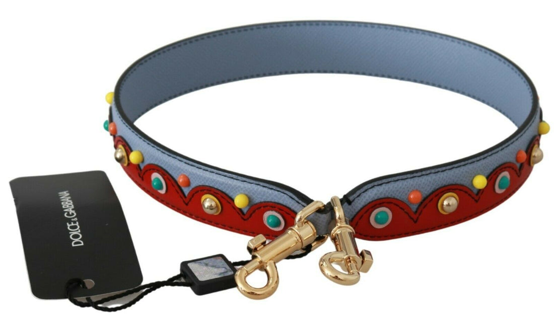 Dolce &amp; Gabbana Blue and red Shoulder Strap Leather Blue Handbag Accessory
