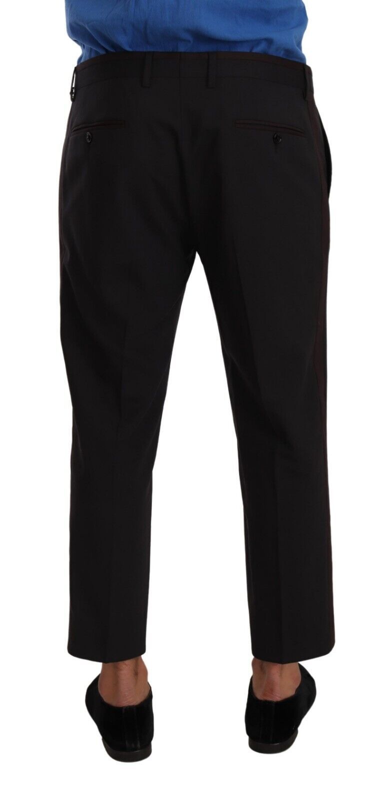 Dolce &amp; Gabbana Gray Bordeaux Wool Trouser Dress Pants