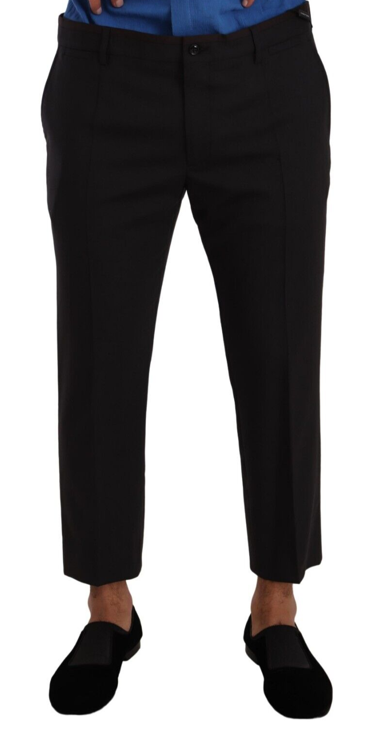 Dolce &amp; Gabbana Gray Bordeaux Wool Trouser Dress Pants