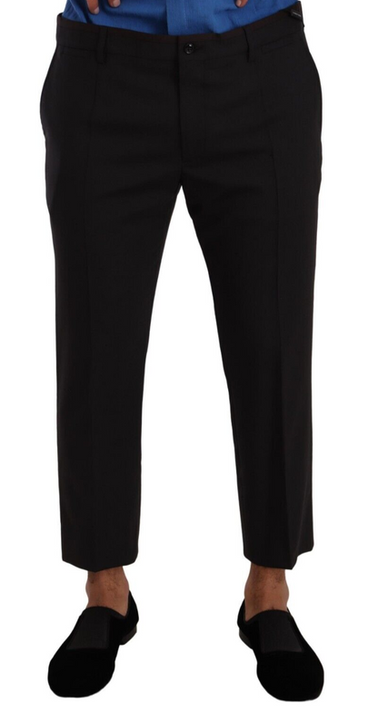 Dolce &amp; Gabbana Gray Bordeaux Wool Trouser Dress Pants