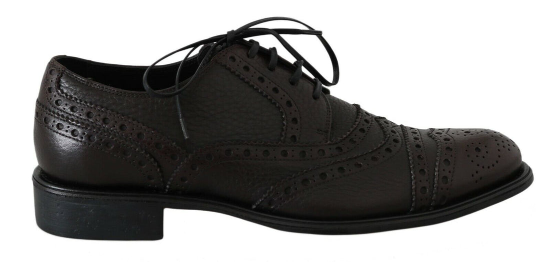 Dolce &amp;amp; Gabbana Bruna Läder Wingtip Derby Formella Skor