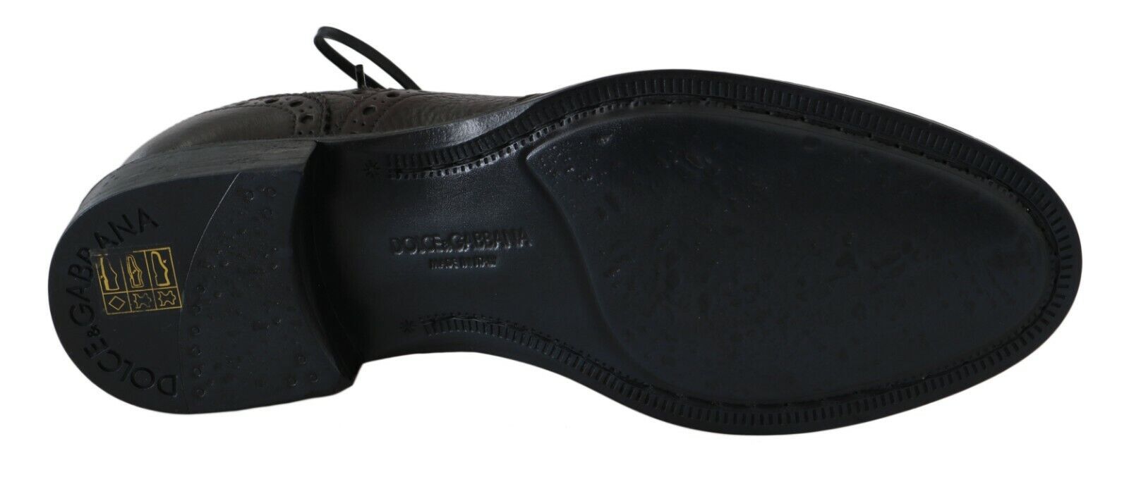 Dolce &amp; Gabbana Brown Leather Wingtip Derby Formal Shoes