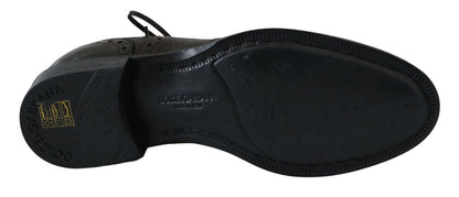 Dolce &amp; Gabbana Brown Leather Wingtip Derby Formal Shoes