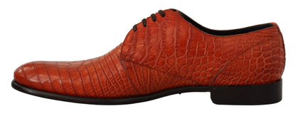 Dolce &amp;amp; Gabbana Orange Exotiska Läder Derbyskor