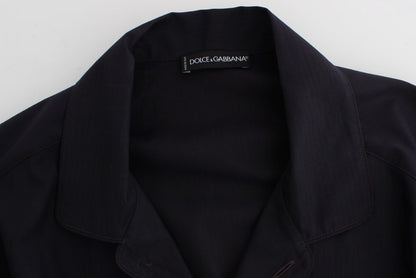 Dolce &amp;amp; Gabbana Lila Randig Bomullspyjamas Loungeskjorta