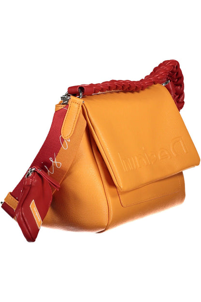Desigual Chic Orange Axelväska med Kontrastdetaljer