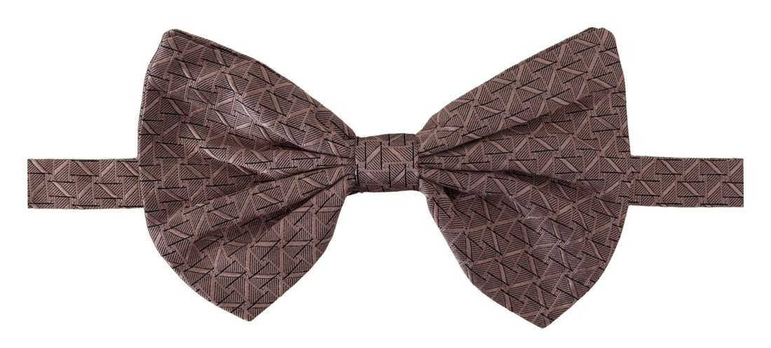 Dolce &amp; Gabbana Gray Fantasy Print Adjustable Neck Papillon Bow Tie