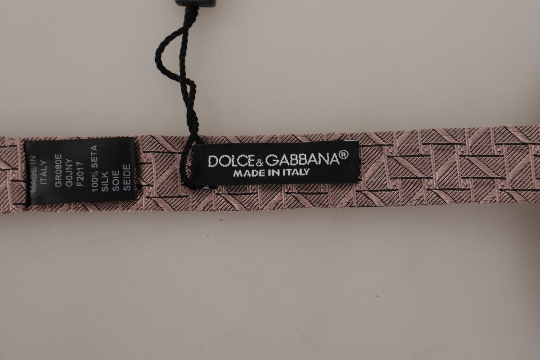 Dolce &amp; Gabbana Gray Fantasy Print Adjustable Neck Papillon Bow Tie