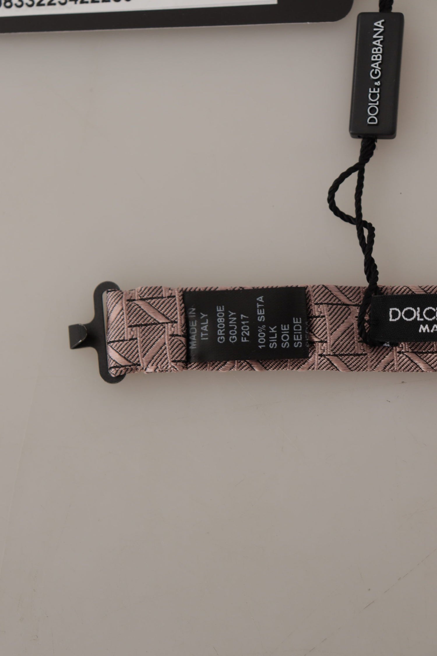 Dolce &amp; Gabbana Gray Fantasy Print Adjustable Neck Papillon Bow Tie
