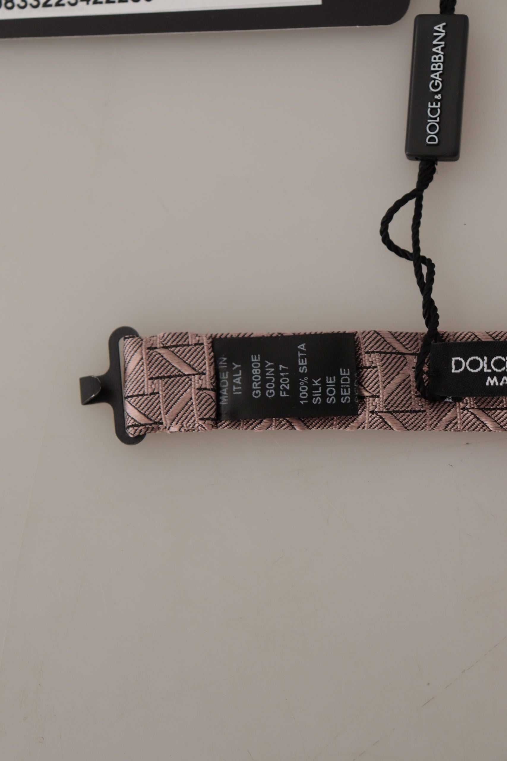 Dolce &amp; Gabbana Gray Fantasy Print Adjustable Neck Papillon Bow Tie