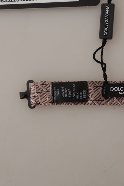Dolce &amp; Gabbana Gray Fantasy Print Adjustable Neck Papillon Bow Tie