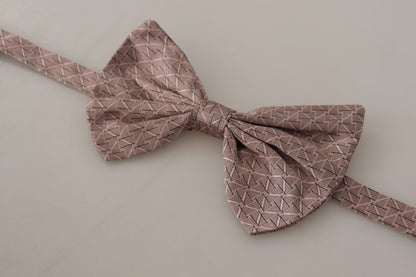 Dolce &amp; Gabbana Gray Fantasy Print Adjustable Neck Papillon Bow Tie