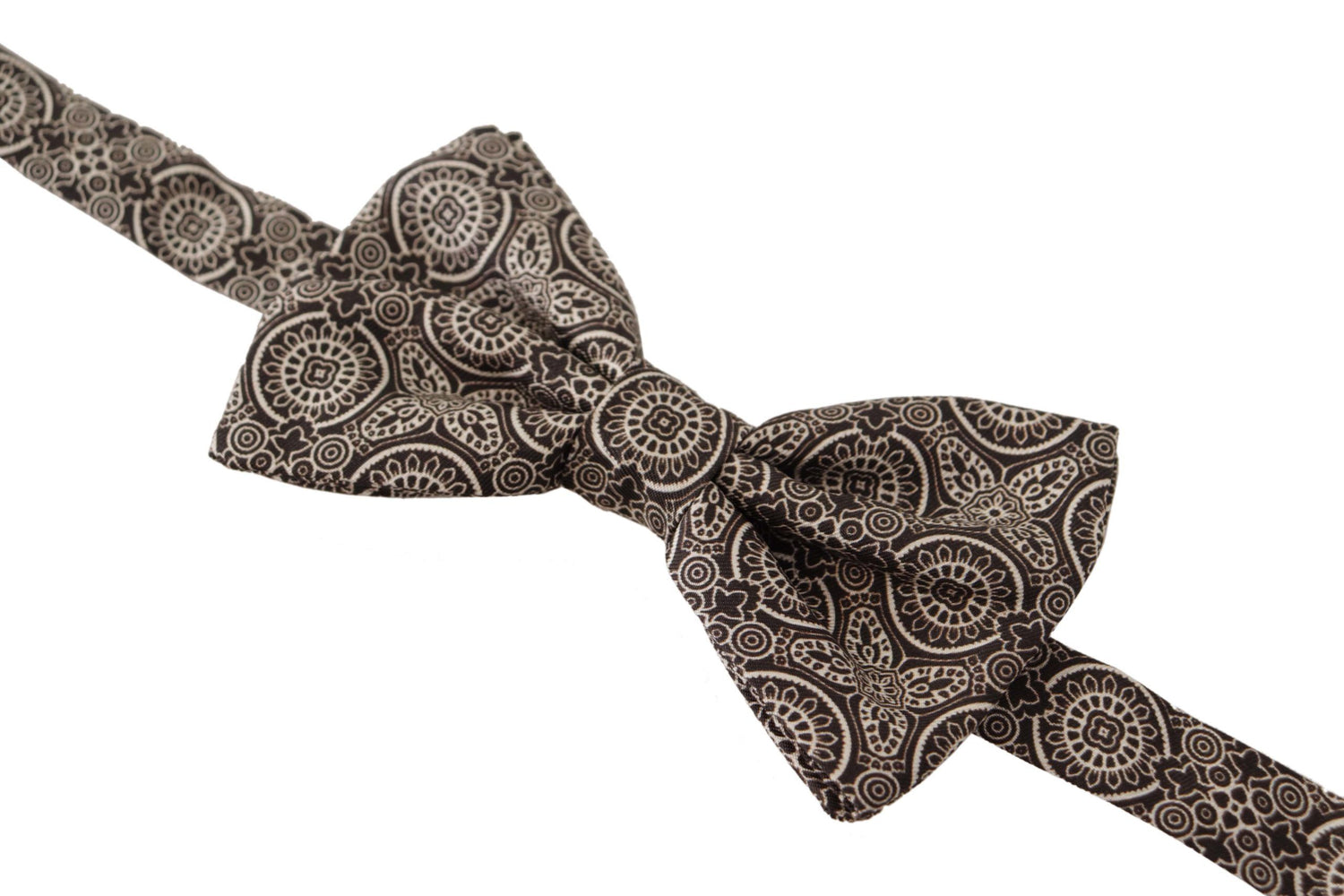 Dolce &amp;amp; Gabbana Svartvit 100% Siden Justerbar Halsringning Papillon Slips