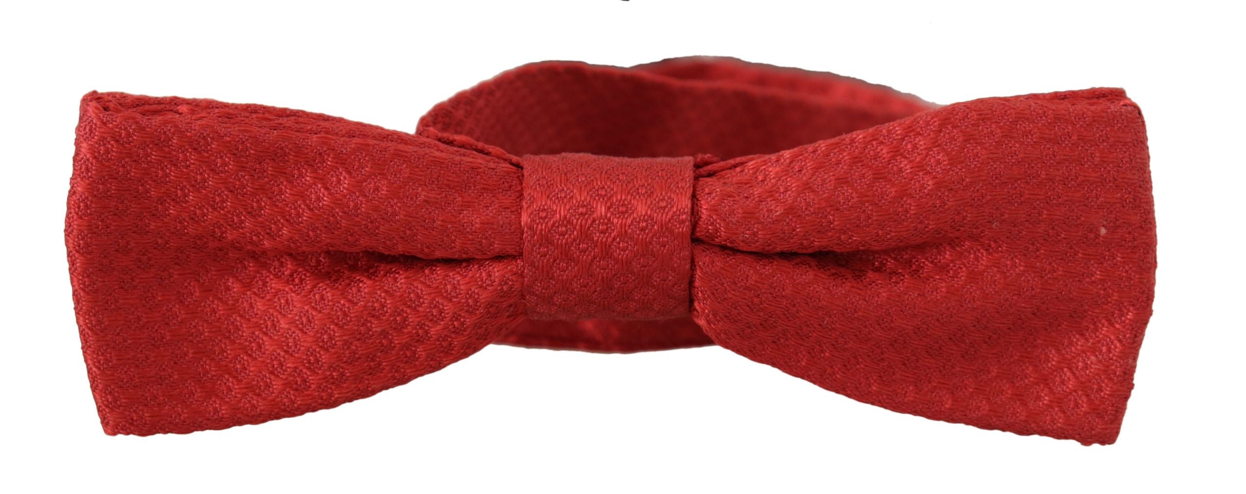 Dolce &amp; Gabbana Red 100% Silk Adjustable Neck Papillon Tie