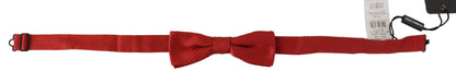 Dolce &amp; Gabbana Red 100% Silk Adjustable Neck Papillon Tie