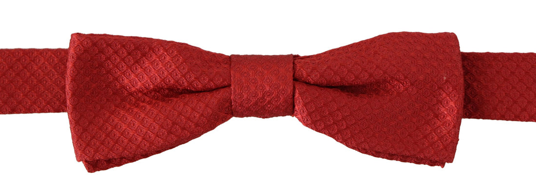 Dolce &amp; Gabbana Red 100% Silk Adjustable Neck Papillon Tie