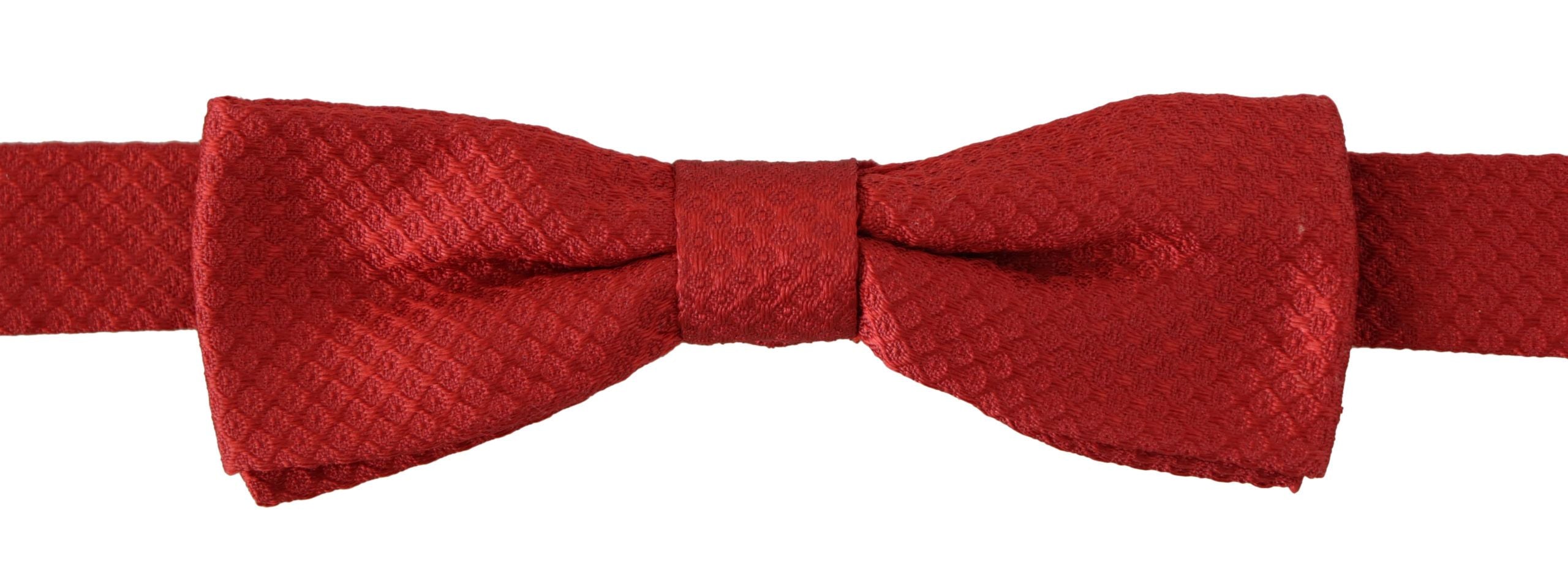 Dolce &amp; Gabbana Red 100% Silk Adjustable Neck Papillon Tie