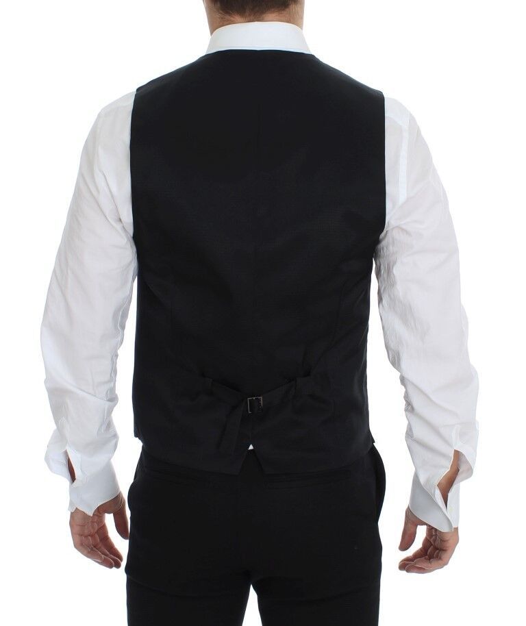 Dolce &amp; Gabbana Gray Wool Formal Dress Vest Gilet Weste
