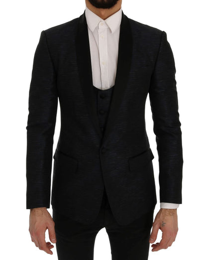 Dolce &amp;amp; Gabbana Blå MARTINI Slim 2-delad Kavaj