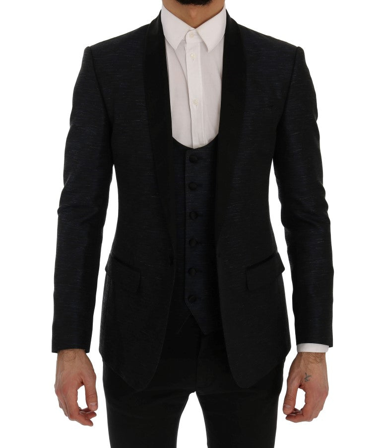 Dolce &amp;amp; Gabbana Blå MARTINI Slim 2-delad Kavaj