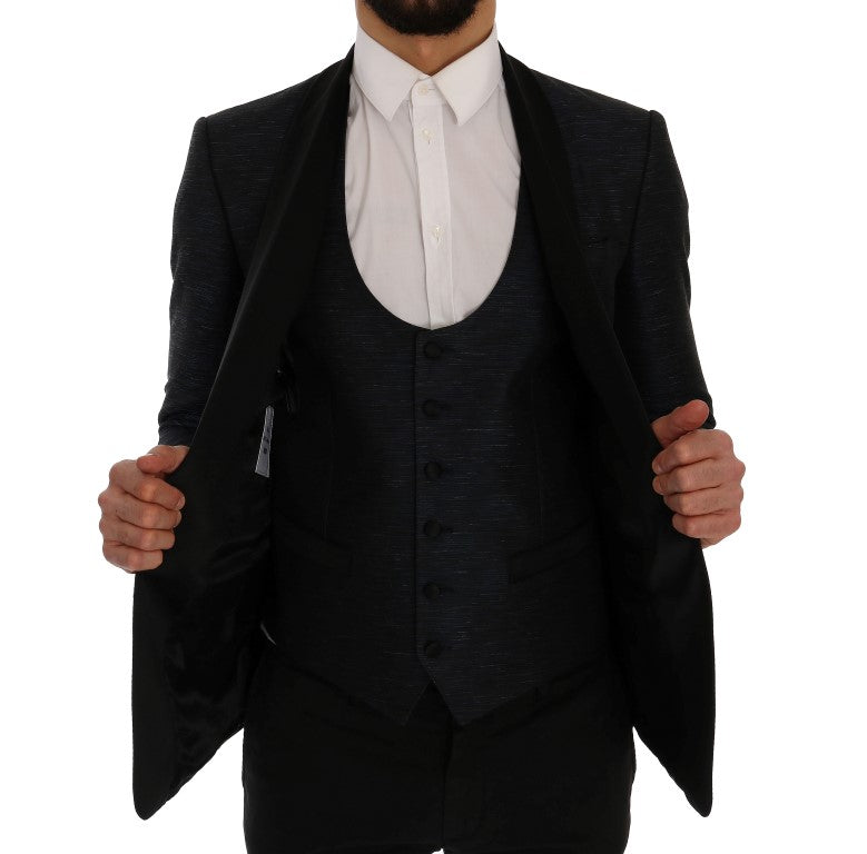 Dolce &amp;amp; Gabbana Blå MARTINI Slim 2-delad Kavaj