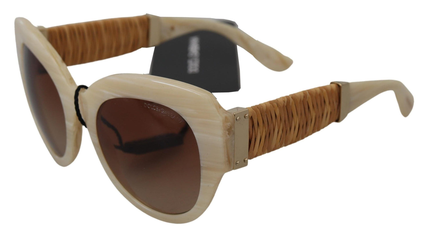 Dolce &amp; Gabbana Beige Acetate Full Rim Brown Lense DG4294 Sunglasses