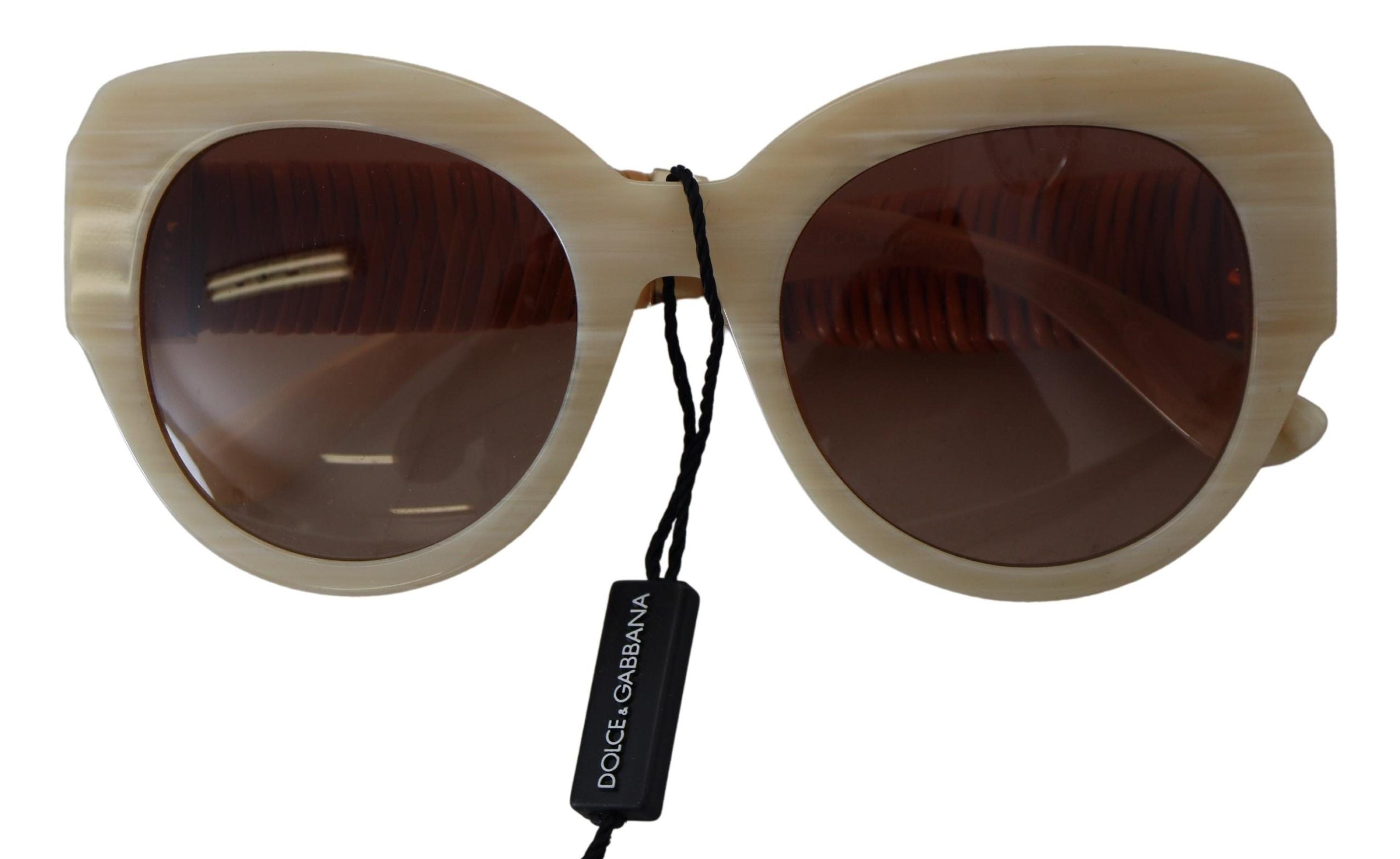 Dolce &amp; Gabbana Beige Acetate Full Rim Brown Lense DG4294 Sunglasses
