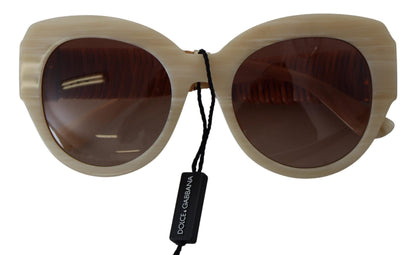 Dolce &amp; Gabbana Beige Acetate Full Rim Brown Lense DG4294 Sunglasses