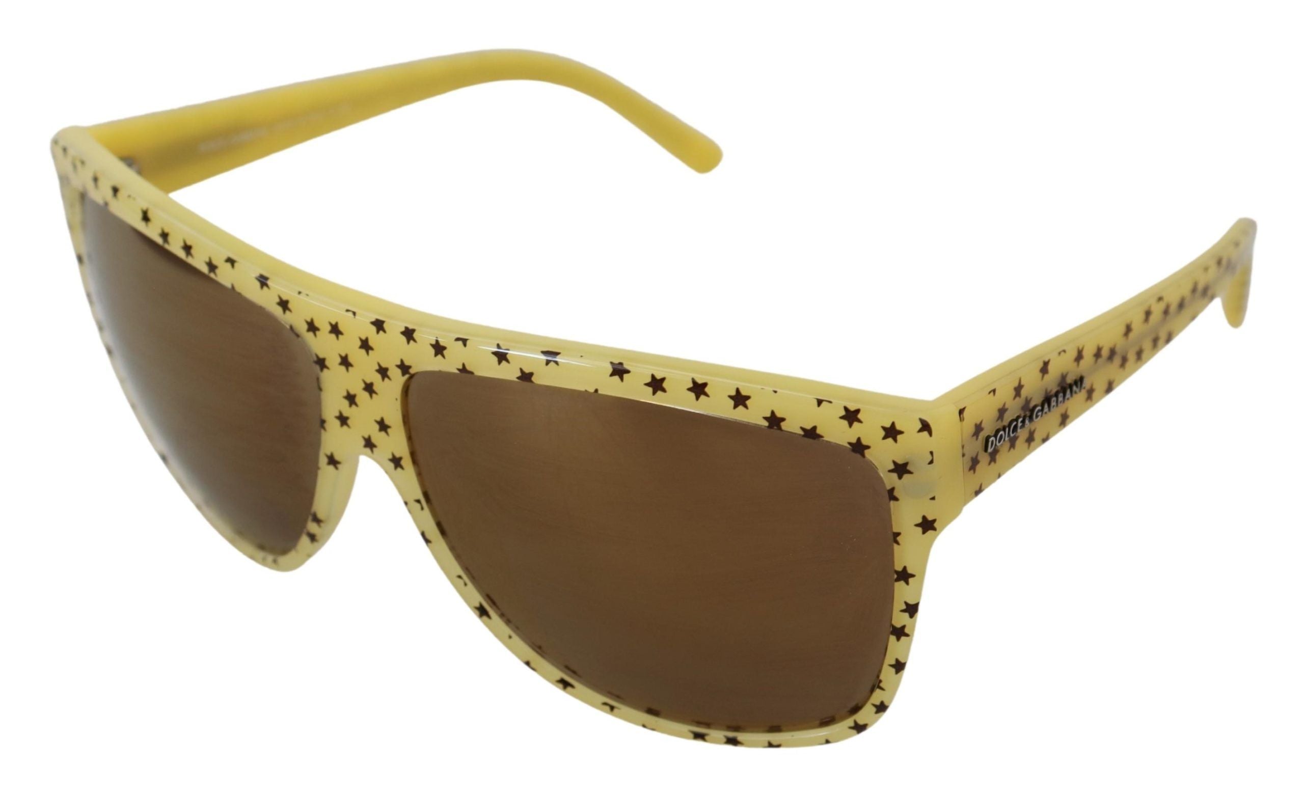 Dolce &amp; Gabbana Yellow Stars Acetate Square Shades DG4125 Sunglasses