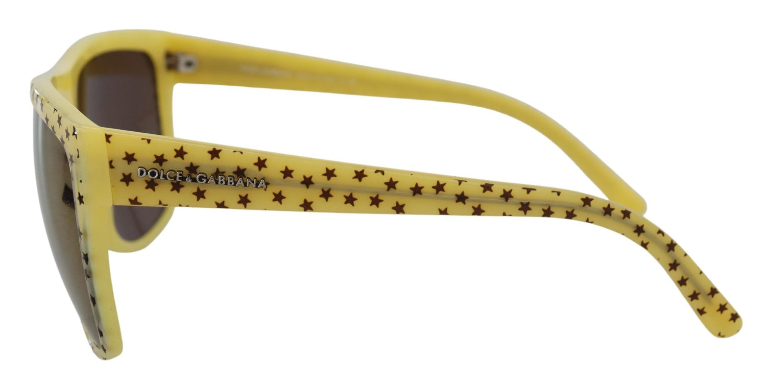 Dolce &amp; Gabbana Yellow Stars Acetate Square Shades DG4125 Sunglasses