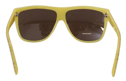Dolce &amp; Gabbana Yellow Stars Acetate Square Shades DG4125 Sunglasses