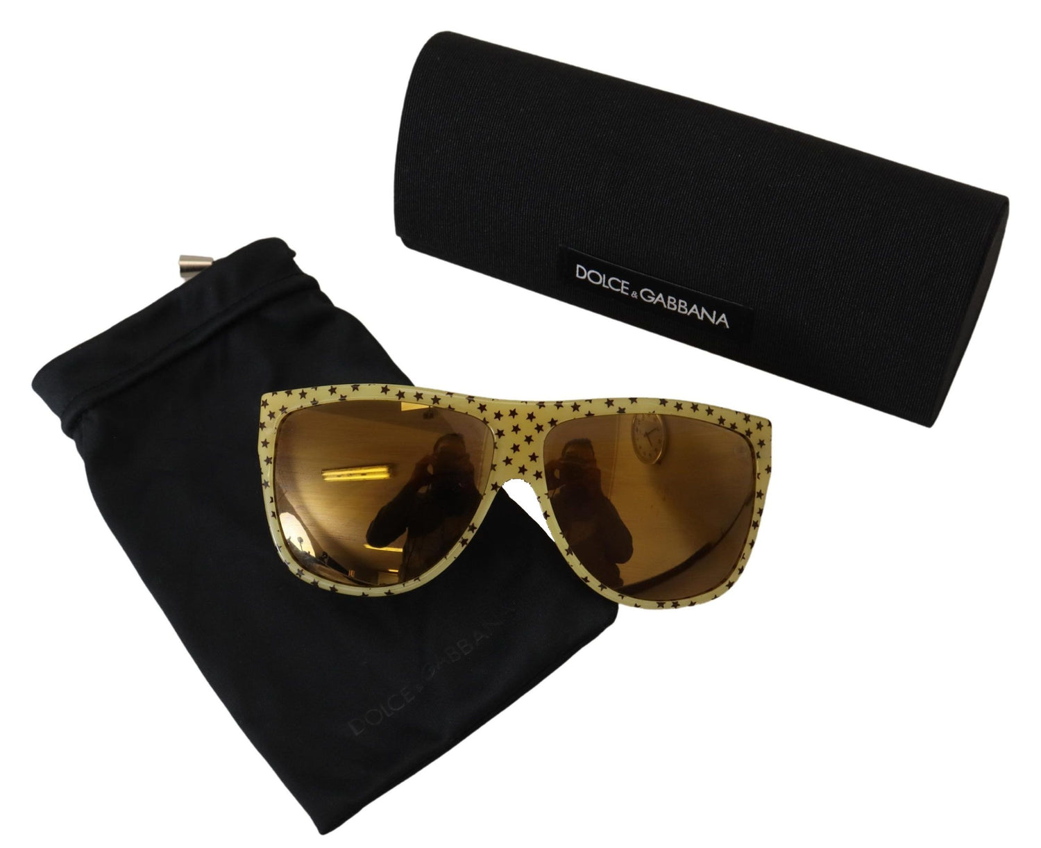 Dolce &amp; Gabbana Yellow Stars Acetate Square Shades DG4125 Sunglasses