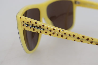 Dolce &amp; Gabbana Yellow Stars Acetate Square Shades DG4125 Sunglasses