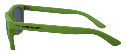 Dolce &amp; Gabbana Green Rubber Full Rim Frame Shades DG6095 Acid Sunglasses