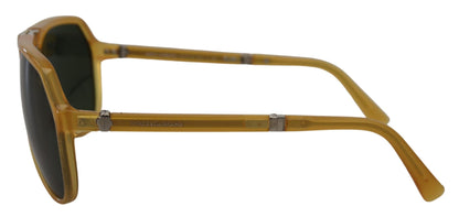 Dolce &amp; Gabbana Yellow Acetate Black Lens Aviator DG4196 Sunglasses