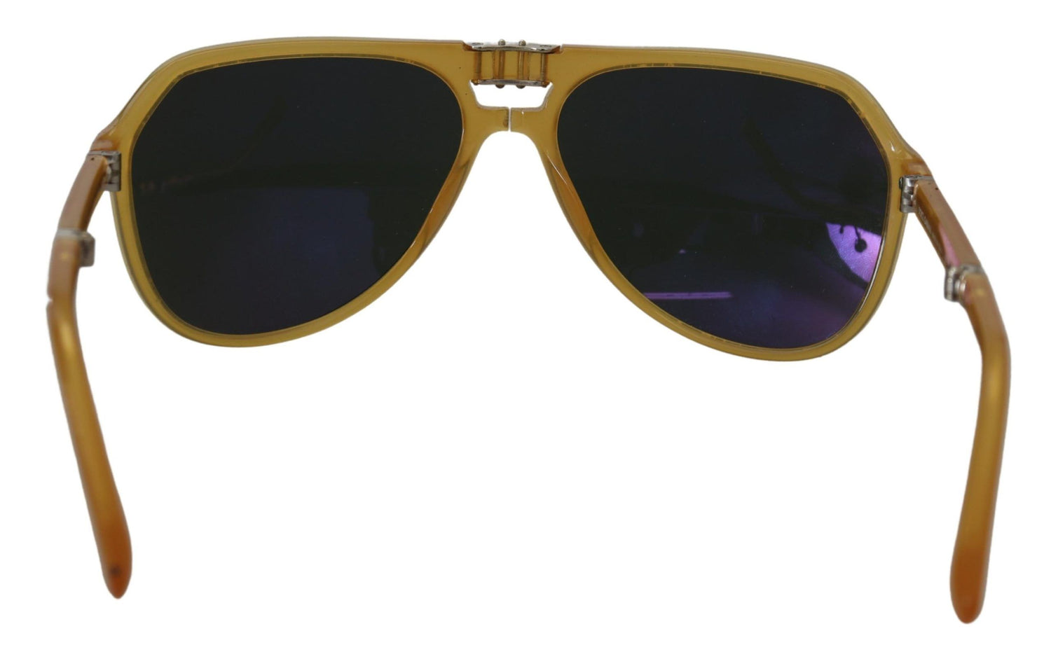 Dolce &amp; Gabbana Yellow Acetate Black Lens Aviator DG4196 Sunglasses