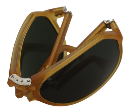 Dolce &amp; Gabbana Yellow Acetate Black Lens Aviator DG4196 Sunglasses