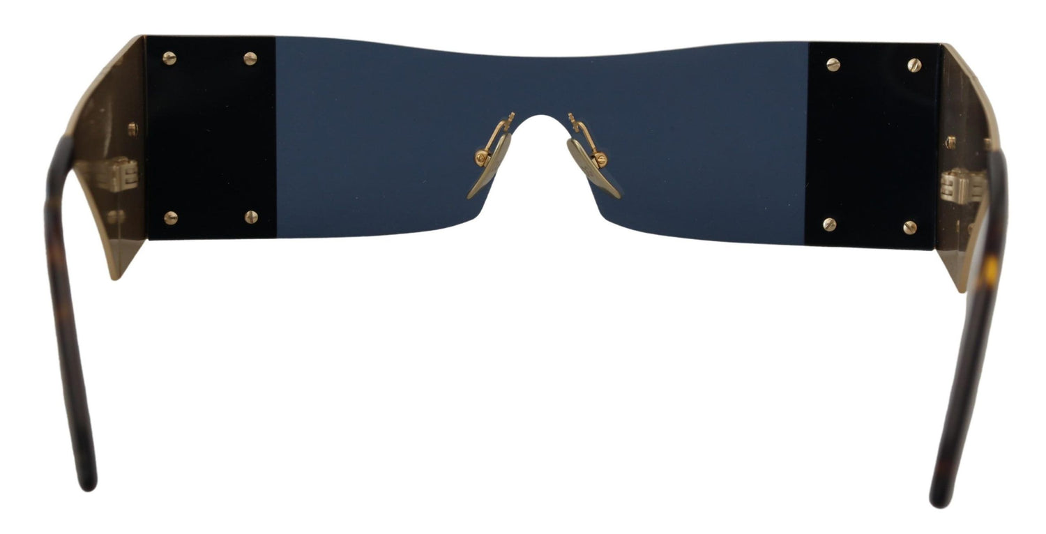Dolce &amp; Gabbana Gold Metal Rectangle Shades DG2263 Sunglasses