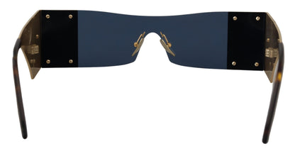 Dolce &amp; Gabbana Gold Metal Rectangle Shades DG2263 Sunglasses