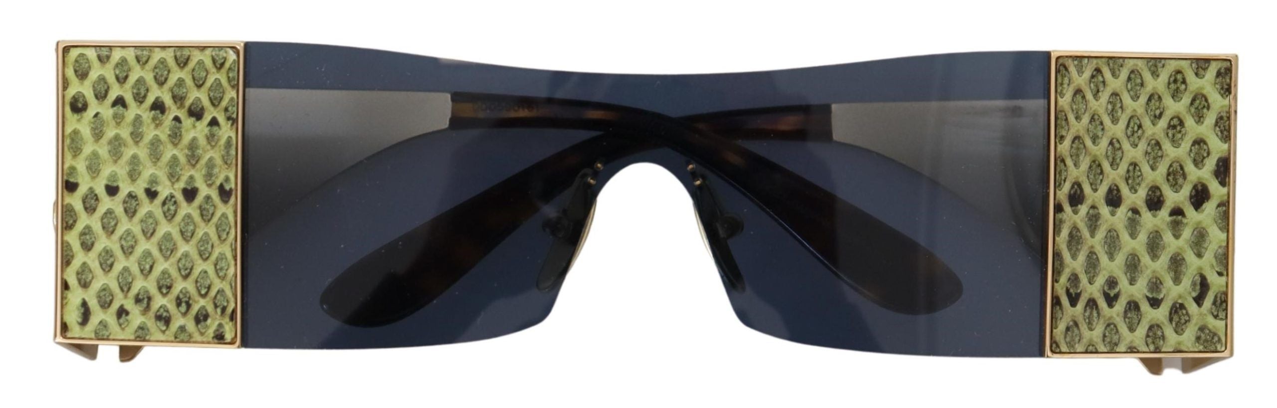Dolce &amp; Gabbana Gold Metal Rectangle Shades DG2263 Sunglasses