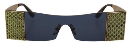 Dolce &amp; Gabbana Gold Metal Rectangle Shades DG2263 Sunglasses