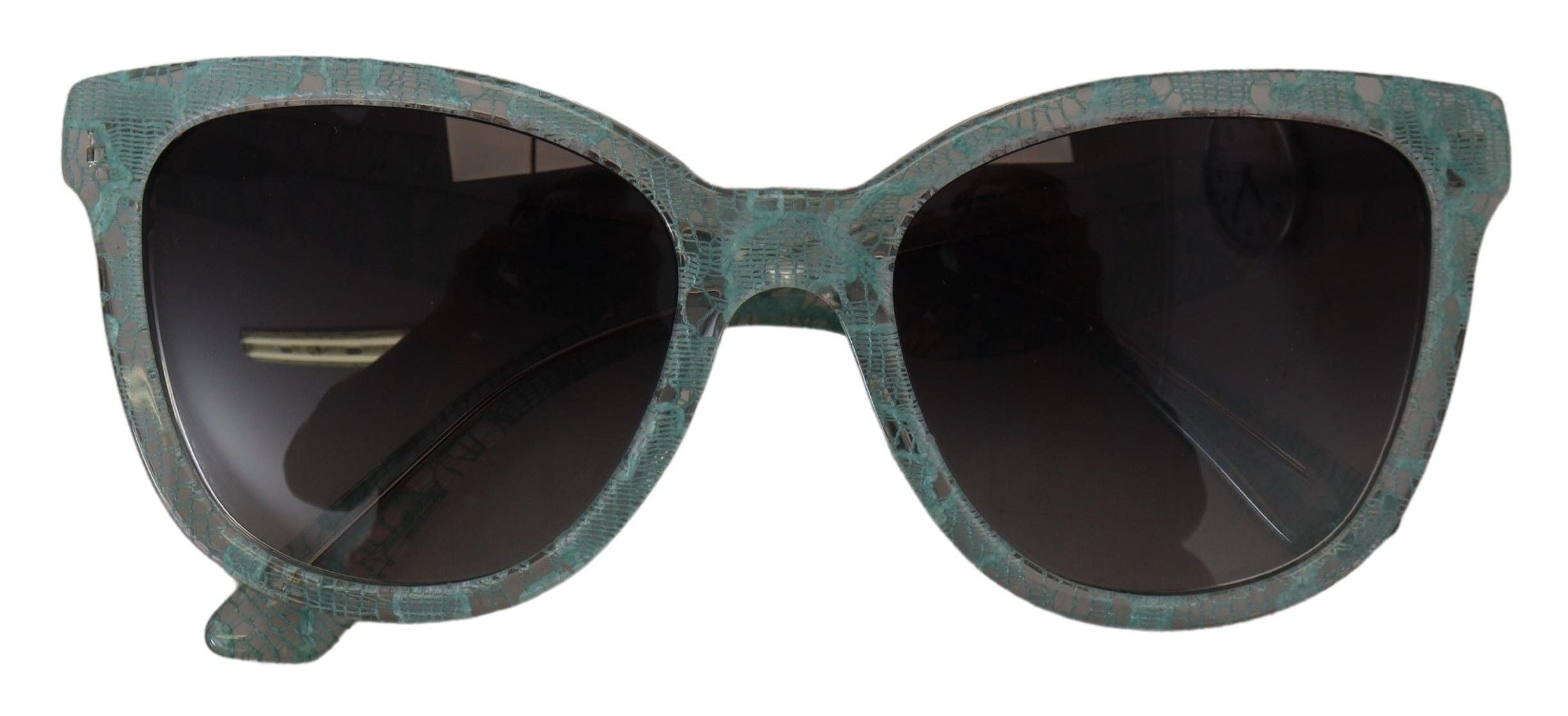 Dolce &amp;amp; Gabbana Blå Spets Acetat Kristall Runda DG4190 Solglasögon